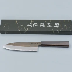 Nakagawa Satoshi Aogami #1 Damast Kurouchi Santoku
