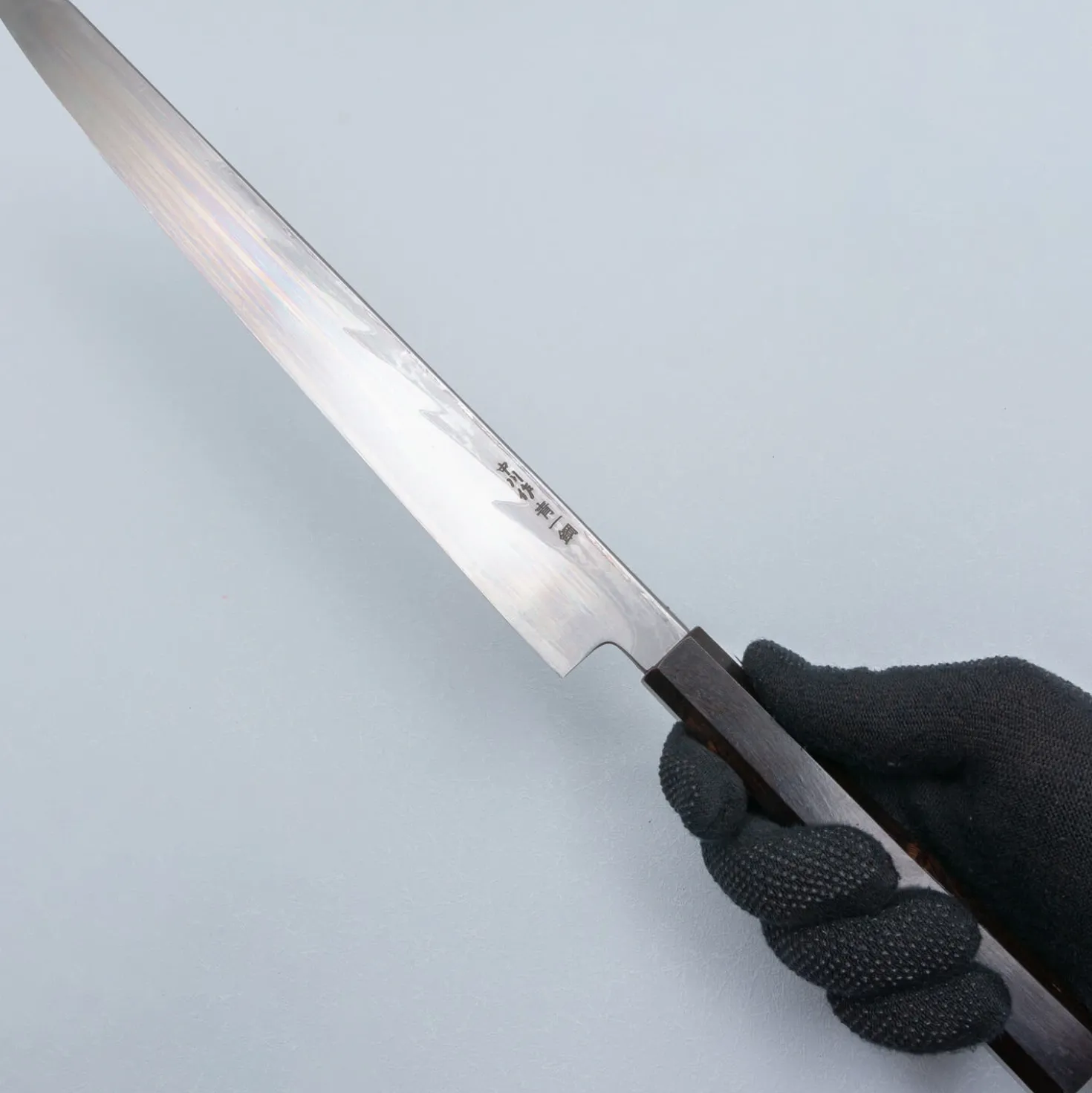Nakagawa Satoshi Aogami Damast Ebony Kiritsuke Yanagiba 30 cm
