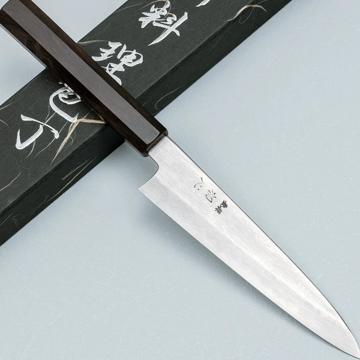 Nakagawa Satoshi Aogami #1 Damast Ebony Petty 15 cm