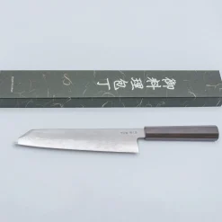 Nakagawa Satoshi Aogami Damast Ebony Kiritsuke 24 cm
