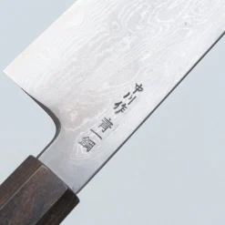 Nakagawa Satoshi Aogami Damast Ebony Kiritsuke 24 cm