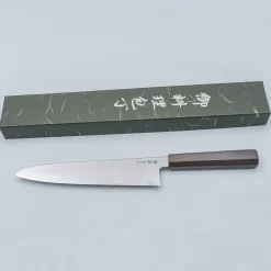 Nakagawa Satoshi Aogami #1 Damast Ebony Gyuto 24 cm