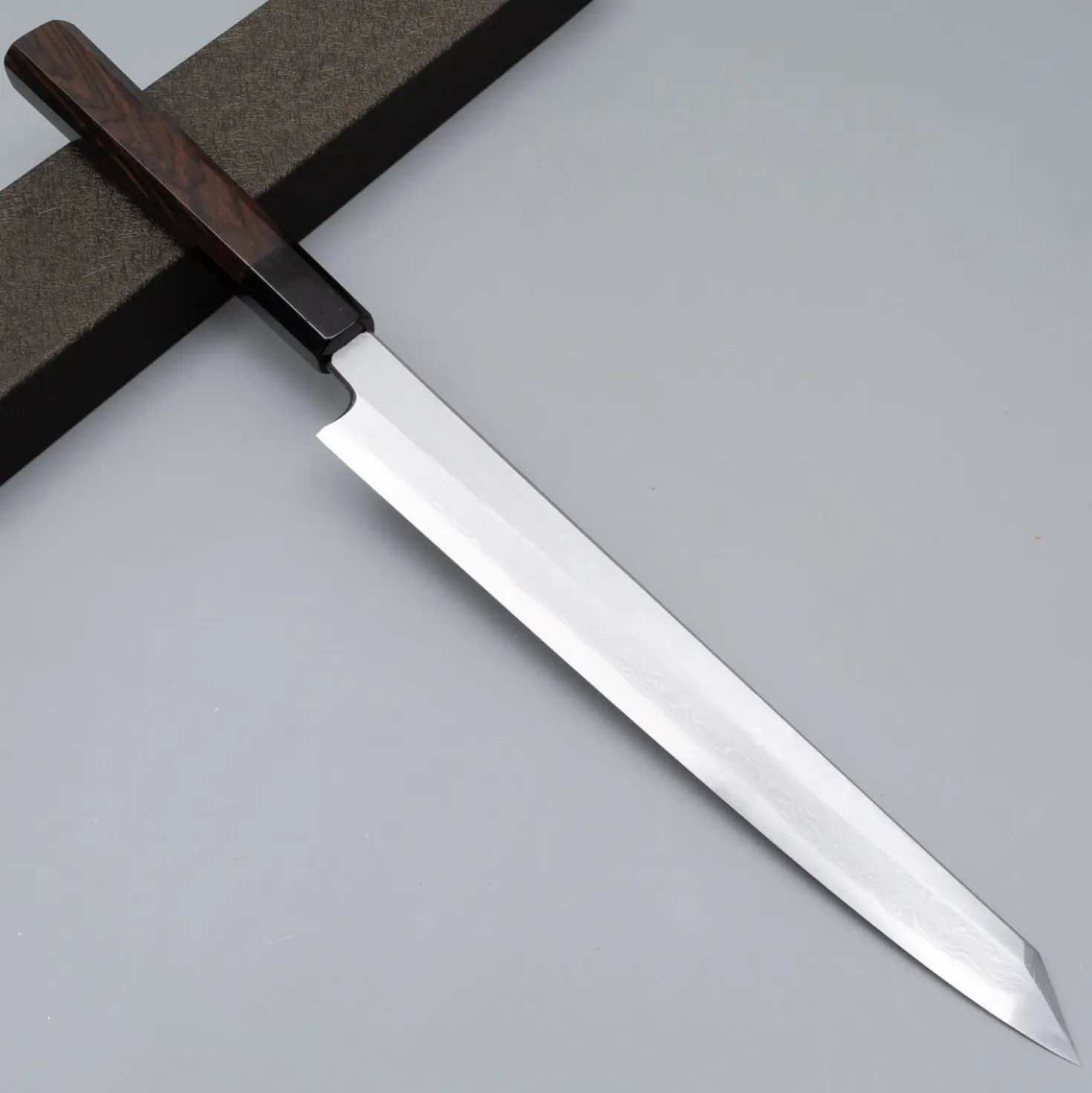 Nakagawa Satoshi Aogami Damast Kiritsuke Yanagiba 27 cm