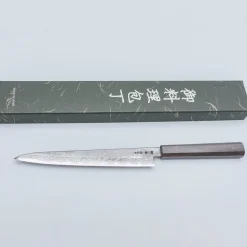Nakagawa Satoshi Aogami Damast Ebony Sujihiki 24 cm