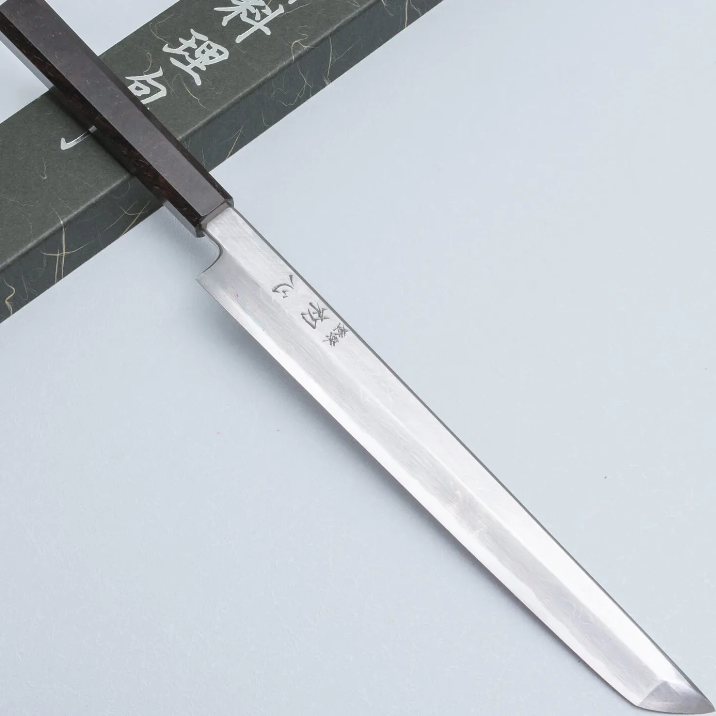 Nakagawa Satoshi Aogami Damast Ebony Sakimaru 27 cm