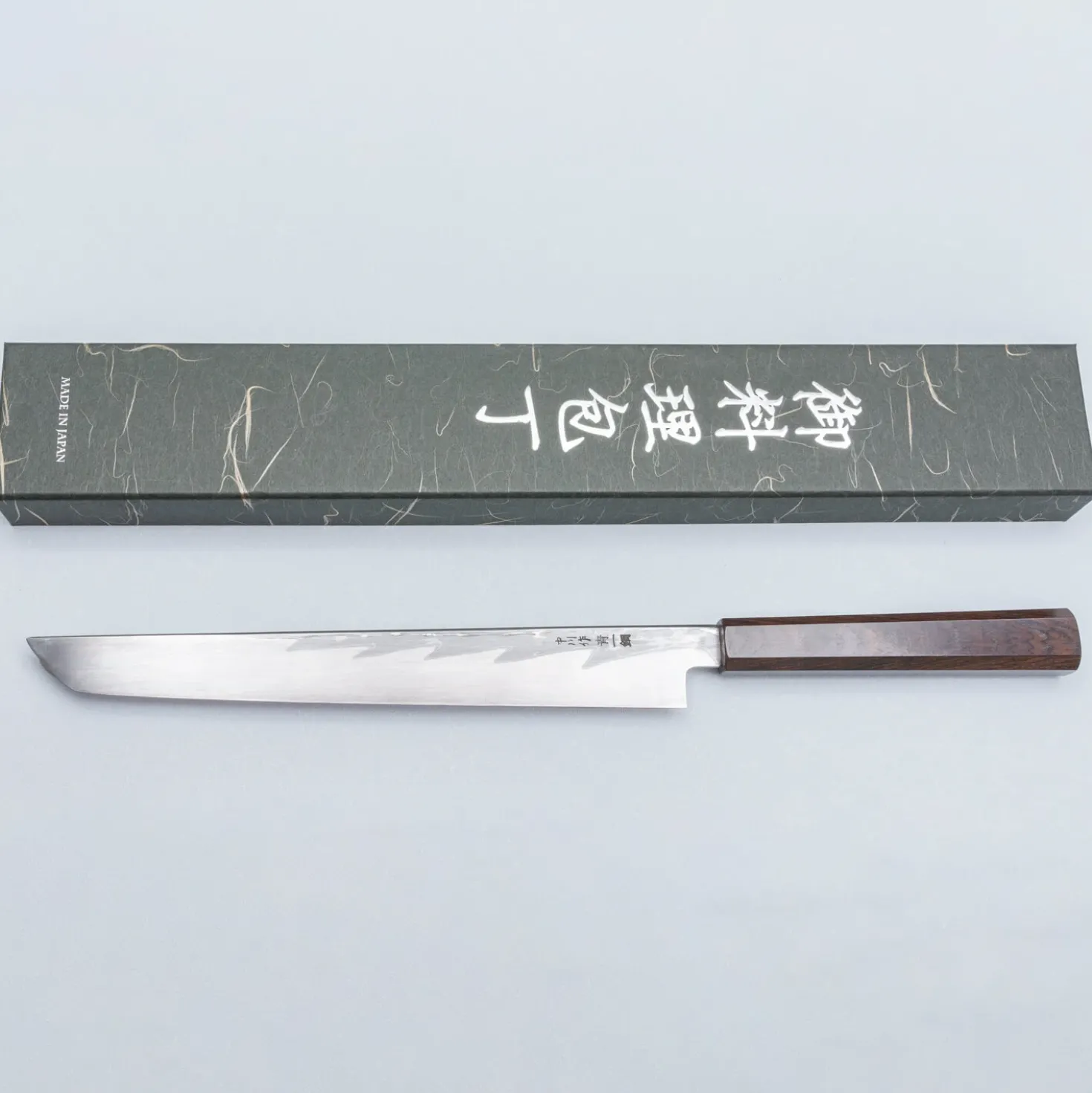 Nakagawa Satoshi Aogami Damast Ebony Sakimaru 27 cm