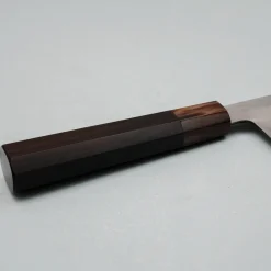 Nakagawa Satoshi Aogami Etched Damast Ebony Horn Kiritsuke 23 cm