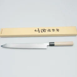 Nakagawa Satoshi Shiro #3 Honyaki Water Quenced Kiritsuke Yanagiba 30 cm