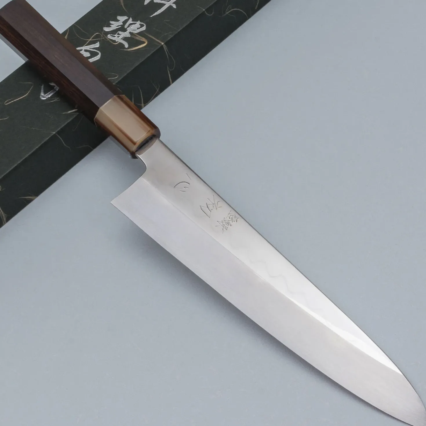 Nakagawa Satoshi Shiro #3 Oil Honyaki Mirror Finished Gyuto 240