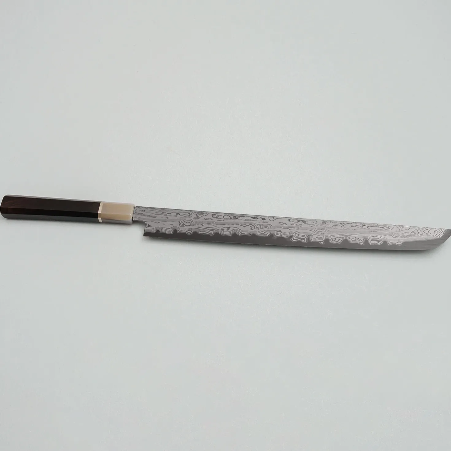 Nakagawa Satoshi x Myojin Aogami #1 Etched Sujihiki 33 cm