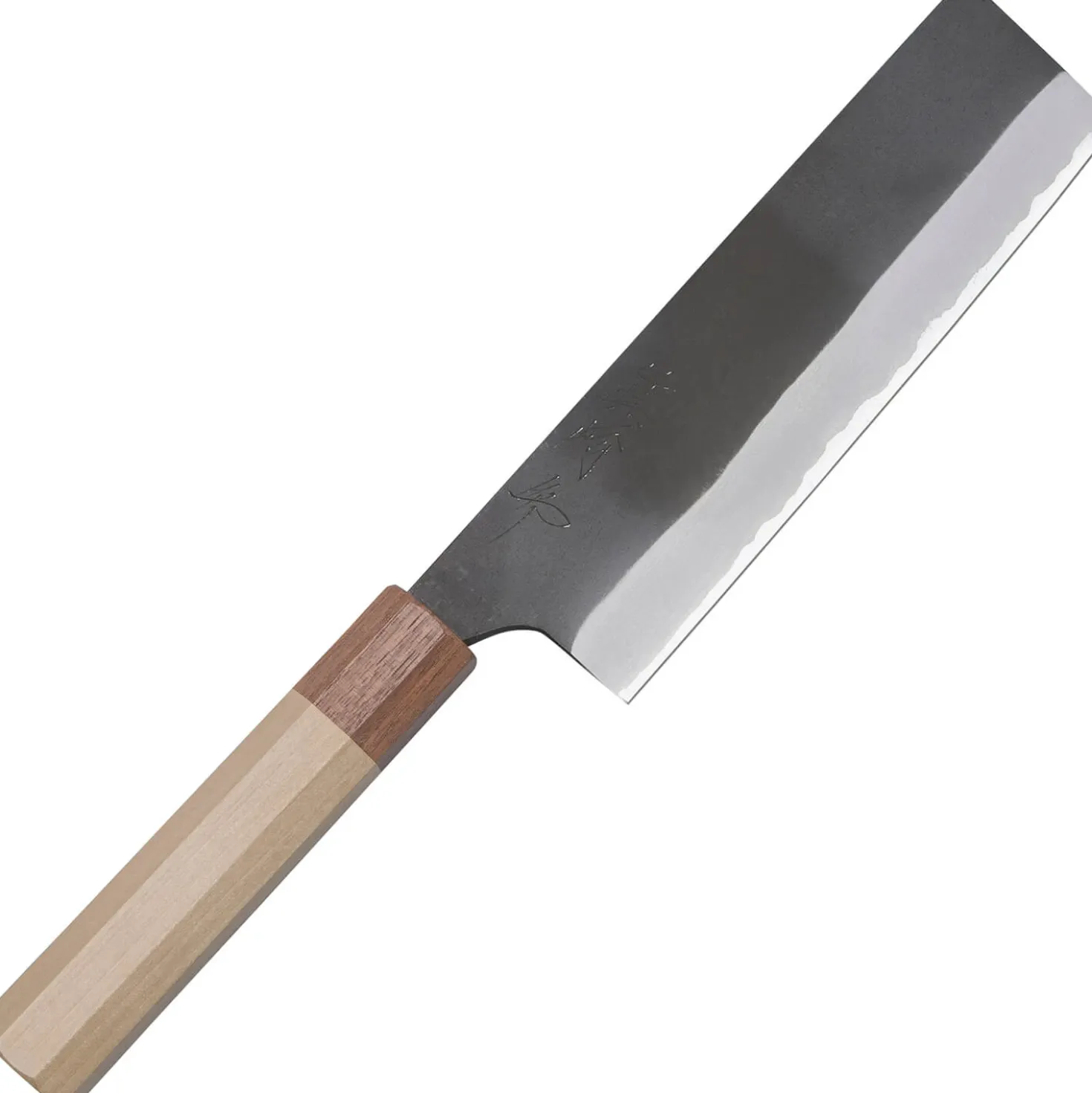Naoki Mazaki Kurouchi Shirogami #2 Nakiri 16.5 cm