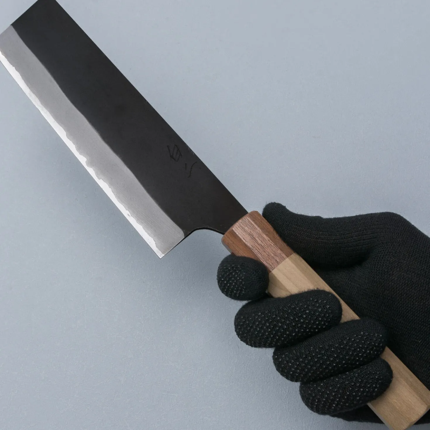 Naoki Mazaki Kurouchi Shirogami #2 Nakiri 16.5 cm