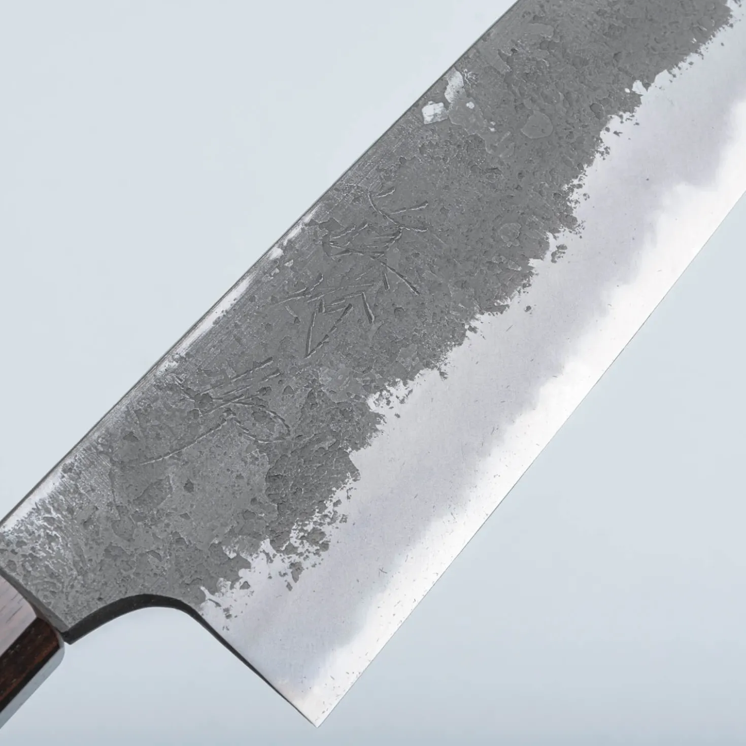 Naoki Mazaki Shirogami #2 Kurouchi Ebony Gyuto 21 cm