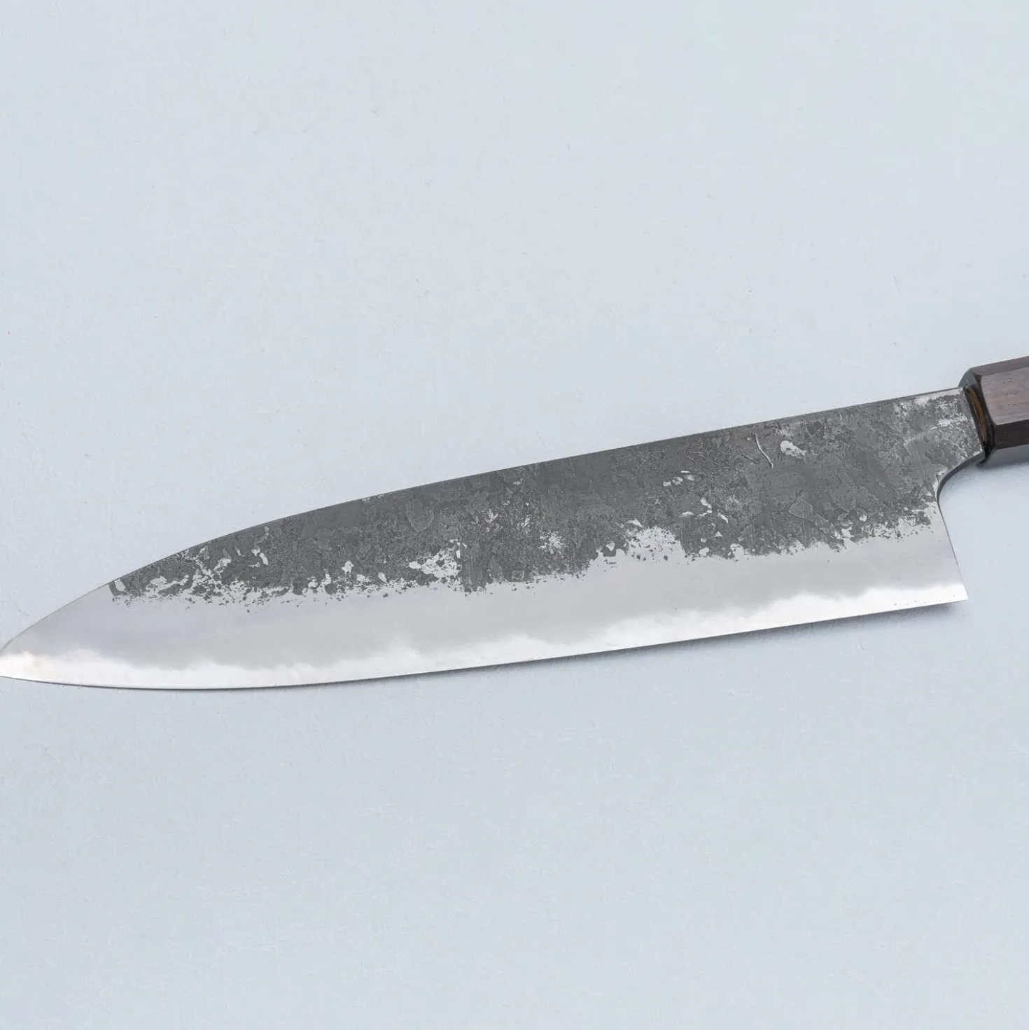 Naoki Mazaki Shirogami #2 Kurouchi Ebony Gyuto 21 cm