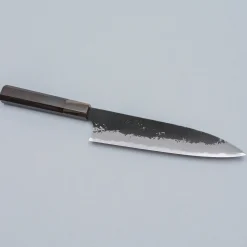Naoki Mazaki Shirogami #2 Kurouchi African Blackwood Horn Gyuto 21 cm