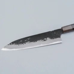 Naoki Mazaki Shirogami #2 Kurouchi African Blackwood Horn Gyuto 21 cm