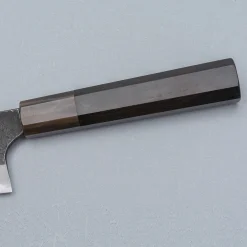 Naoki Mazaki Shirogami #2 Kurouchi African Blackwood Horn Gyuto 21 cm