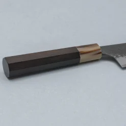 Naoki Mazaki Shirogami #2 Kurouchi African Blackwood Horn Gyuto 24 cm