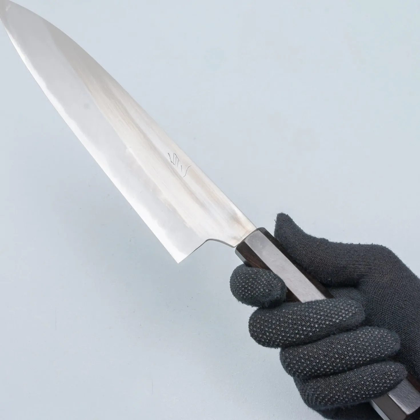 Naoki Mazaki Shirogami #2 Migaki Ebony Gyuto 24 cm