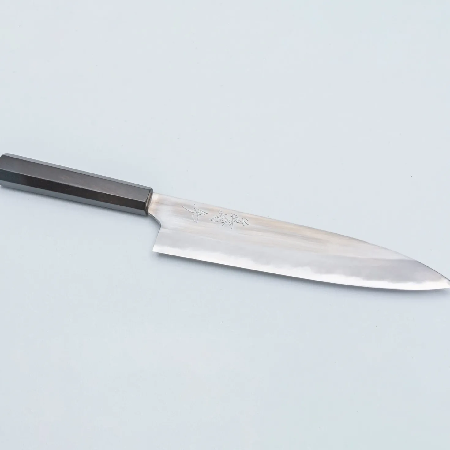 Naoki Mazaki Shirogami #2 Migaki Ebony Gyuto 24 cm