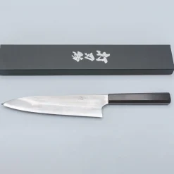 Naoki Mazaki Shirogami #2 Migaki Ebony Gyuto 21 cm