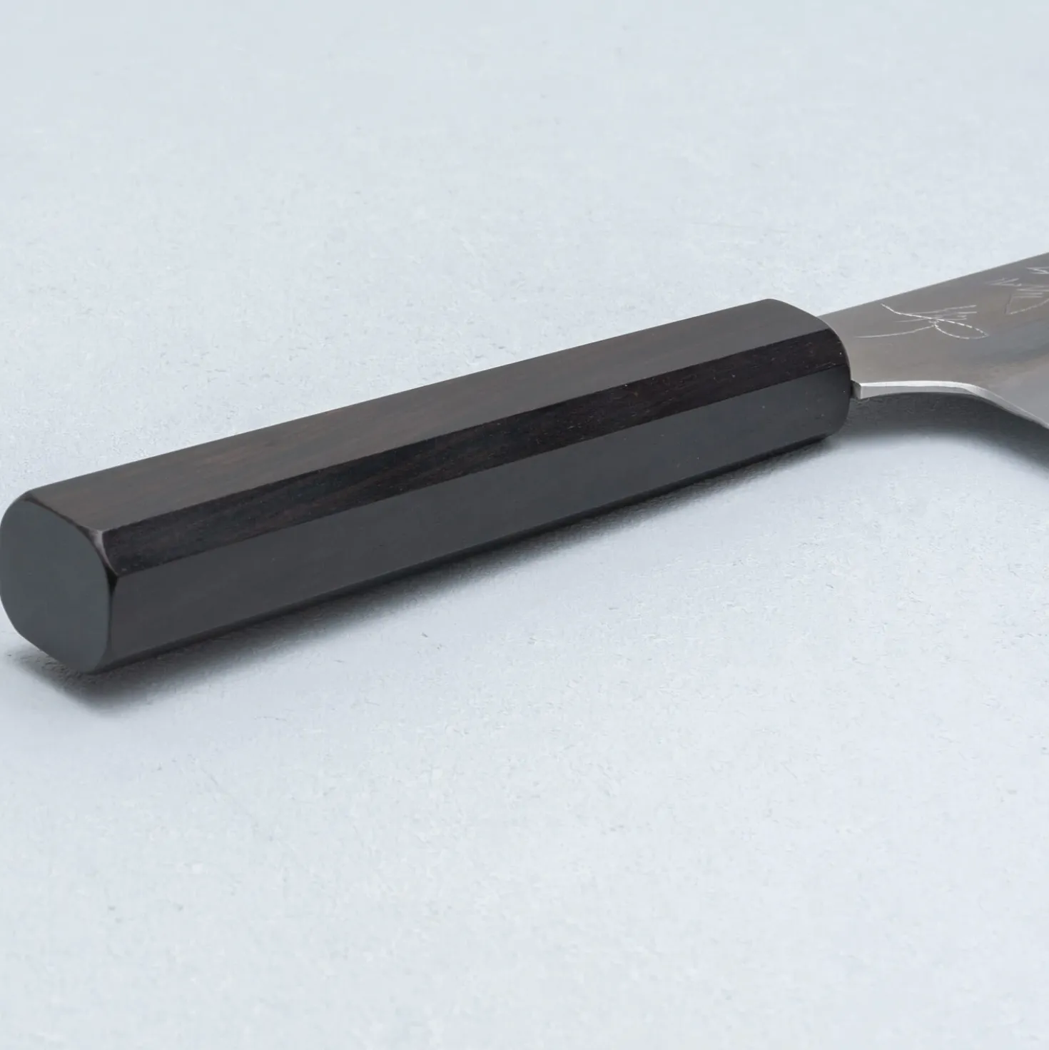 Naoki Mazaki Shirogami #2 Migaki Ebony Gyuto 21 cm