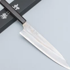 Naoki Mazaki Shirogami #2 Migaki Ebony Gyuto 21 cm