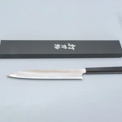 Naoki Mazaki Shirogami #2 Migaki Ebony Sujihiki 27 cm