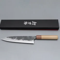 Naoki Mazaki Shirogami #2 Nashiji Gyuto 210