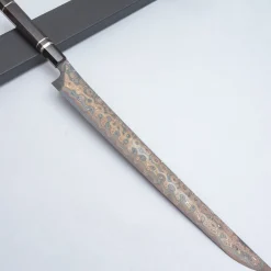 Nigara Anmon Aogami #2 + Shirogami #2 Sakimaru Yanagiba 45 cm