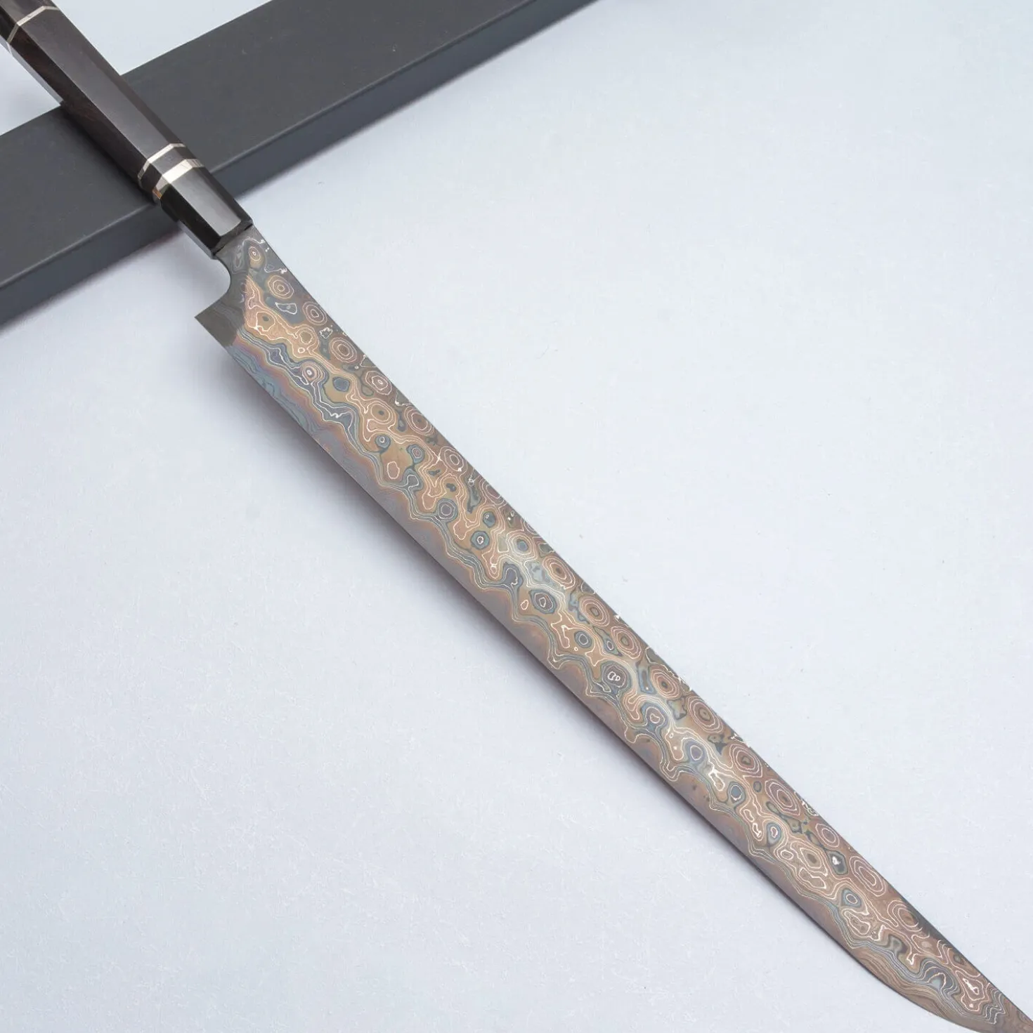 Nigara Anmon Aogami #2 + Shirogami #2 Sakimaru Yanagiba 45 cm