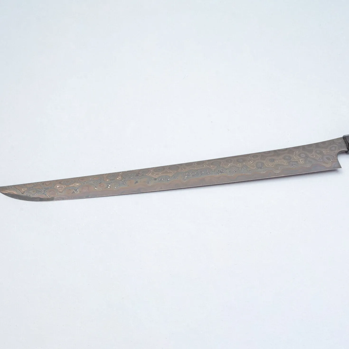 Nigara Anmon Aogami #2 + Shirogami #2 Sakimaru Yanagiba 45 cm