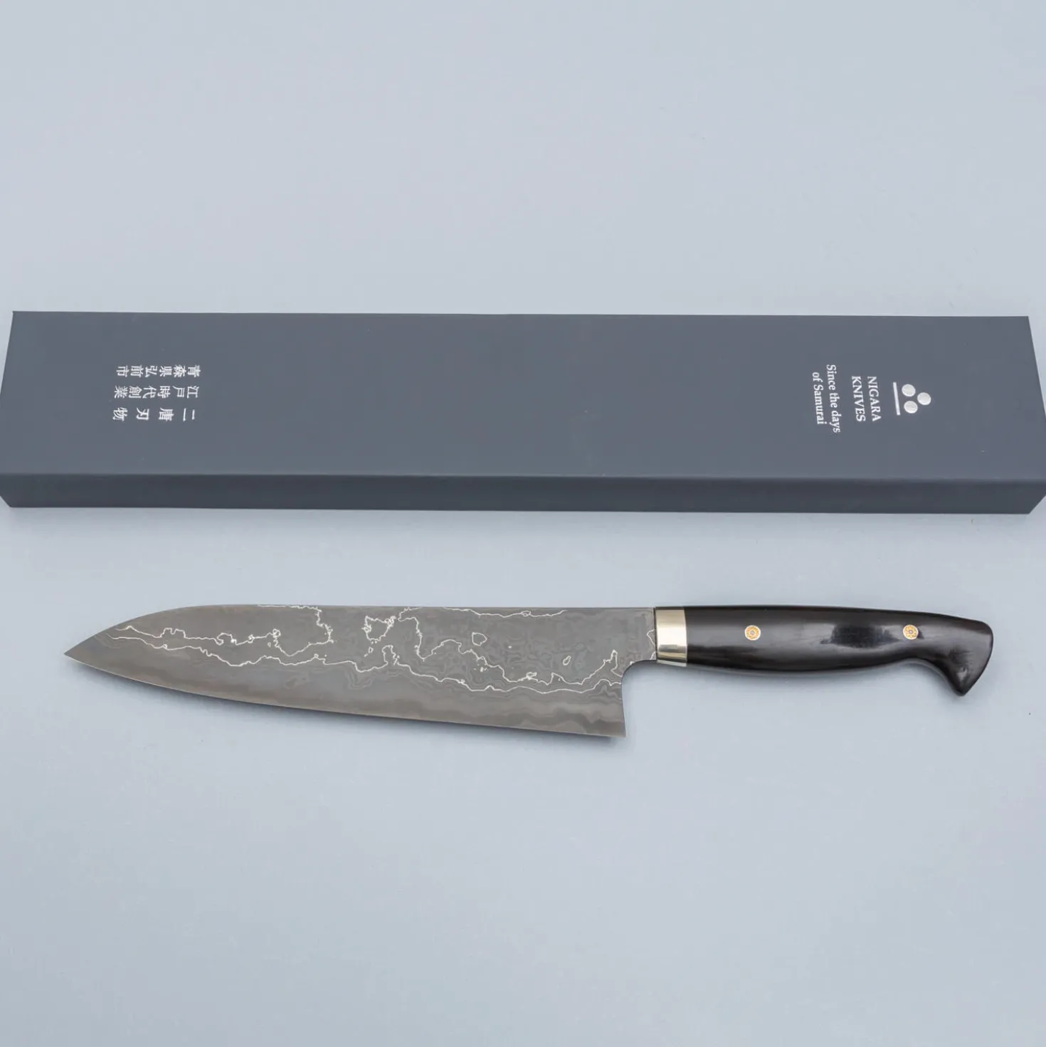 Nigara Kagetora Aogami #2 + Shirogami #2 Western Gyuto 24 cm