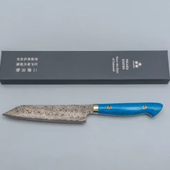Nigara SG2 Damast Premium Blue Kiritsuke Petty 15 cm