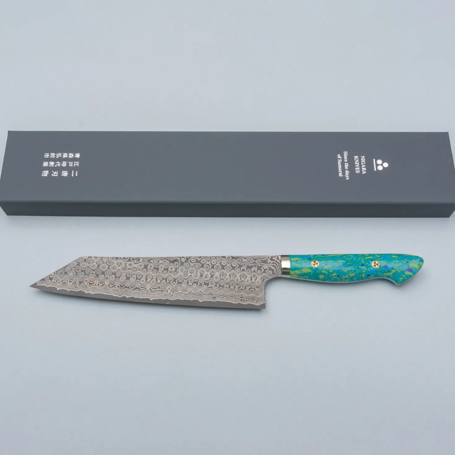 Nigara SG2 Damast Premium Mix Dots Kiritsuke 24 cm