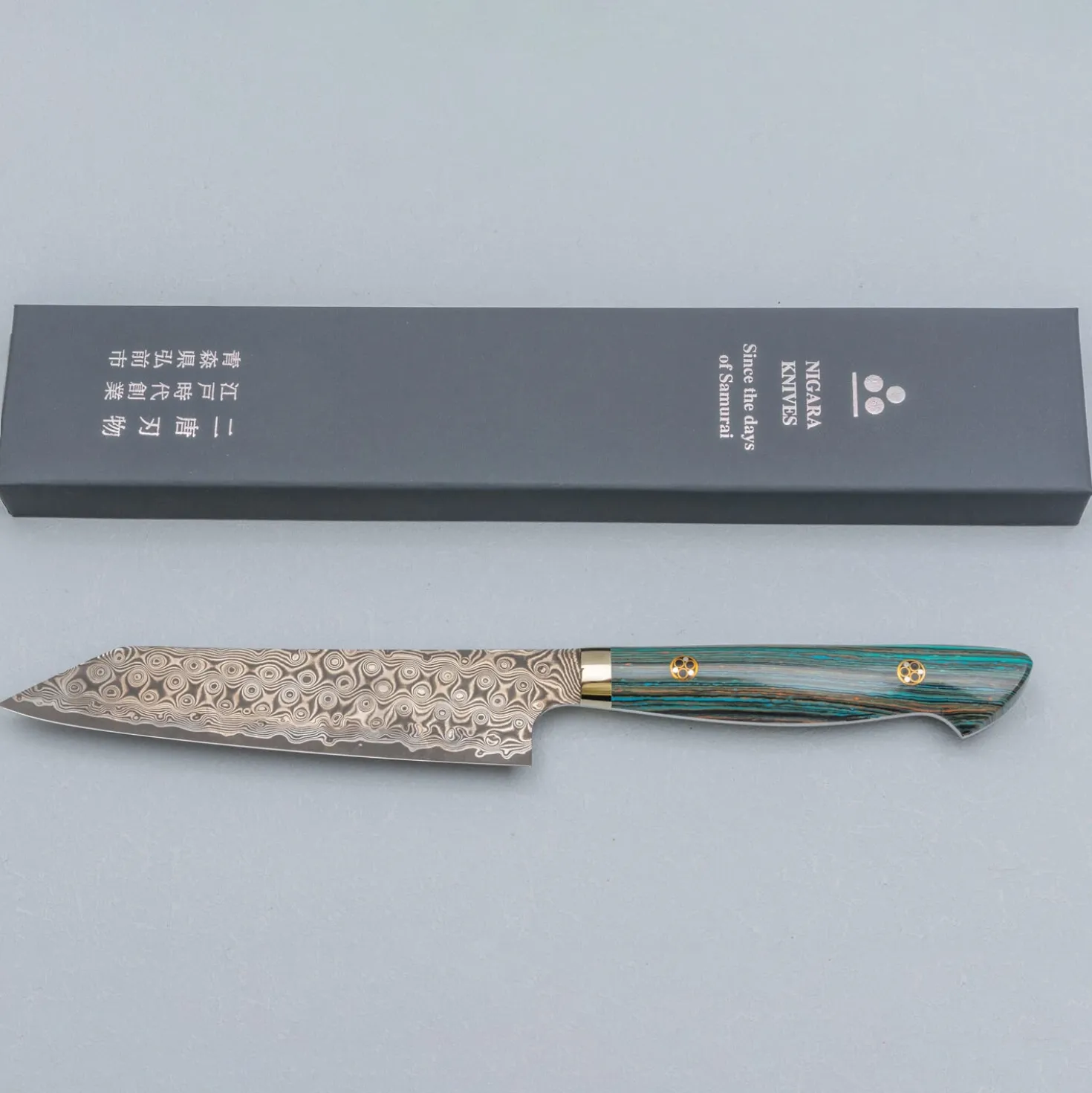 Nigara SG2 Damast Premium Mixed Kiritsuke Petty 15 cm