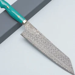 Nigara SG2 Damast Premium Turkoois Kiritsuke 24 cm