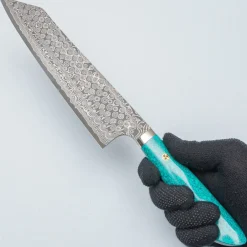 Nigara SG2 Damast Premium Turkoois Kiritsuke 24 cm