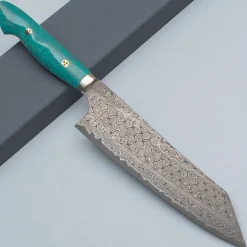 Nigara SG2 Damast Premium Turkoois Kiritsuke 21 cm