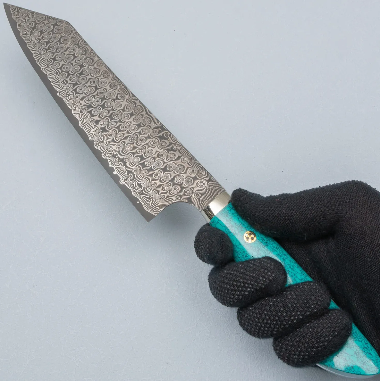 Nigara SG2 Damast Premium Turkoois Kiritsuke 21 cm