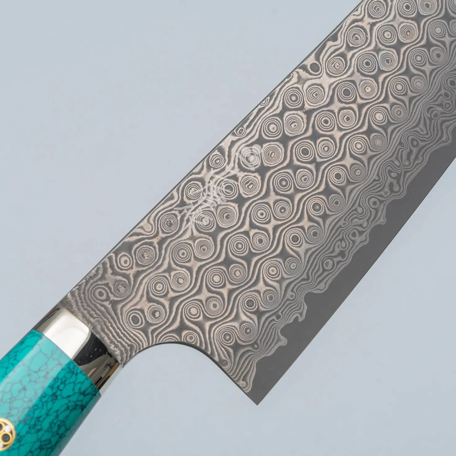 Nigara SG2 Damast Premium Turkoois Kiritsuke 21 cm
