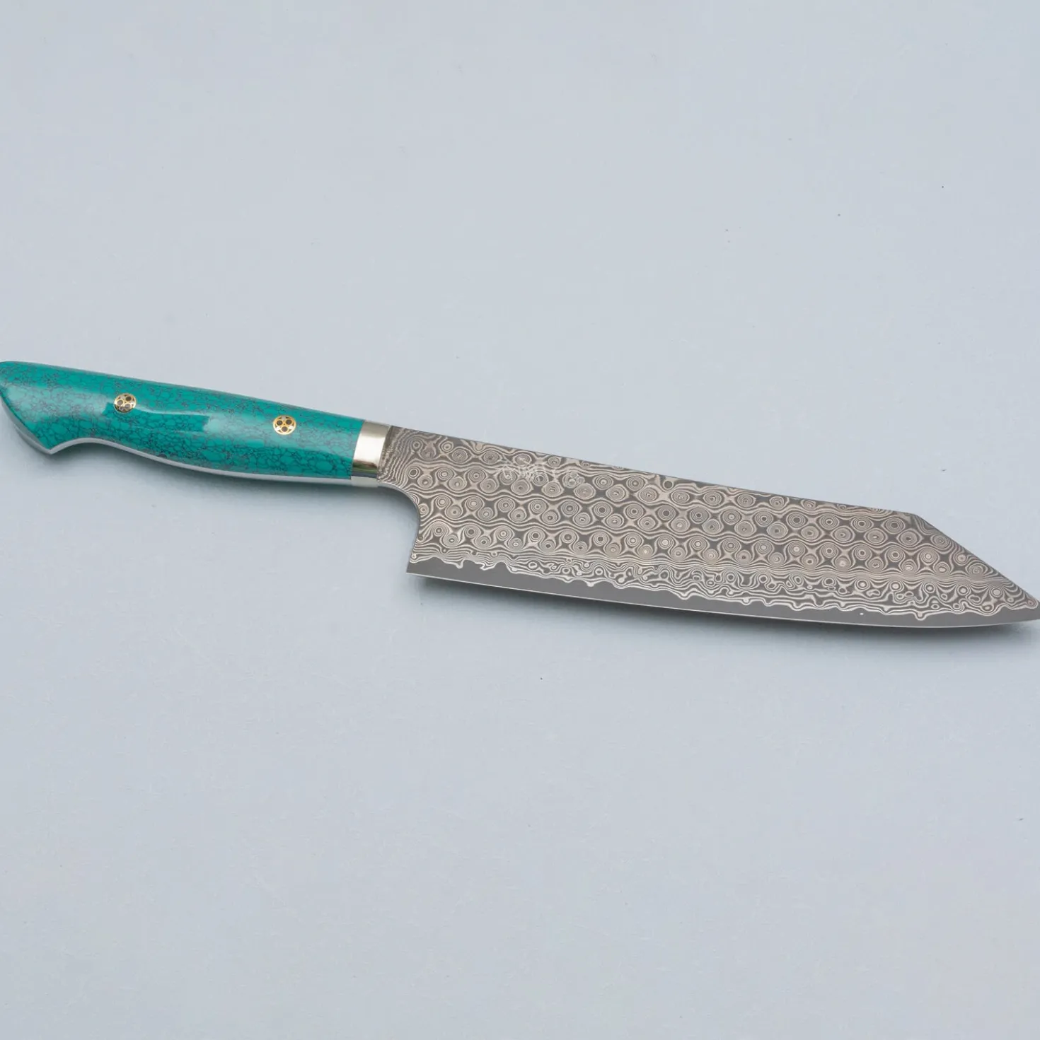 Nigara SG2 Damast Premium Turkoois Kiritsuke 21 cm