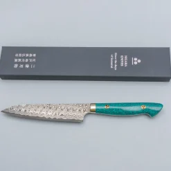 Nigara SG2 Damast Premium Turquoise Petty 15 cm