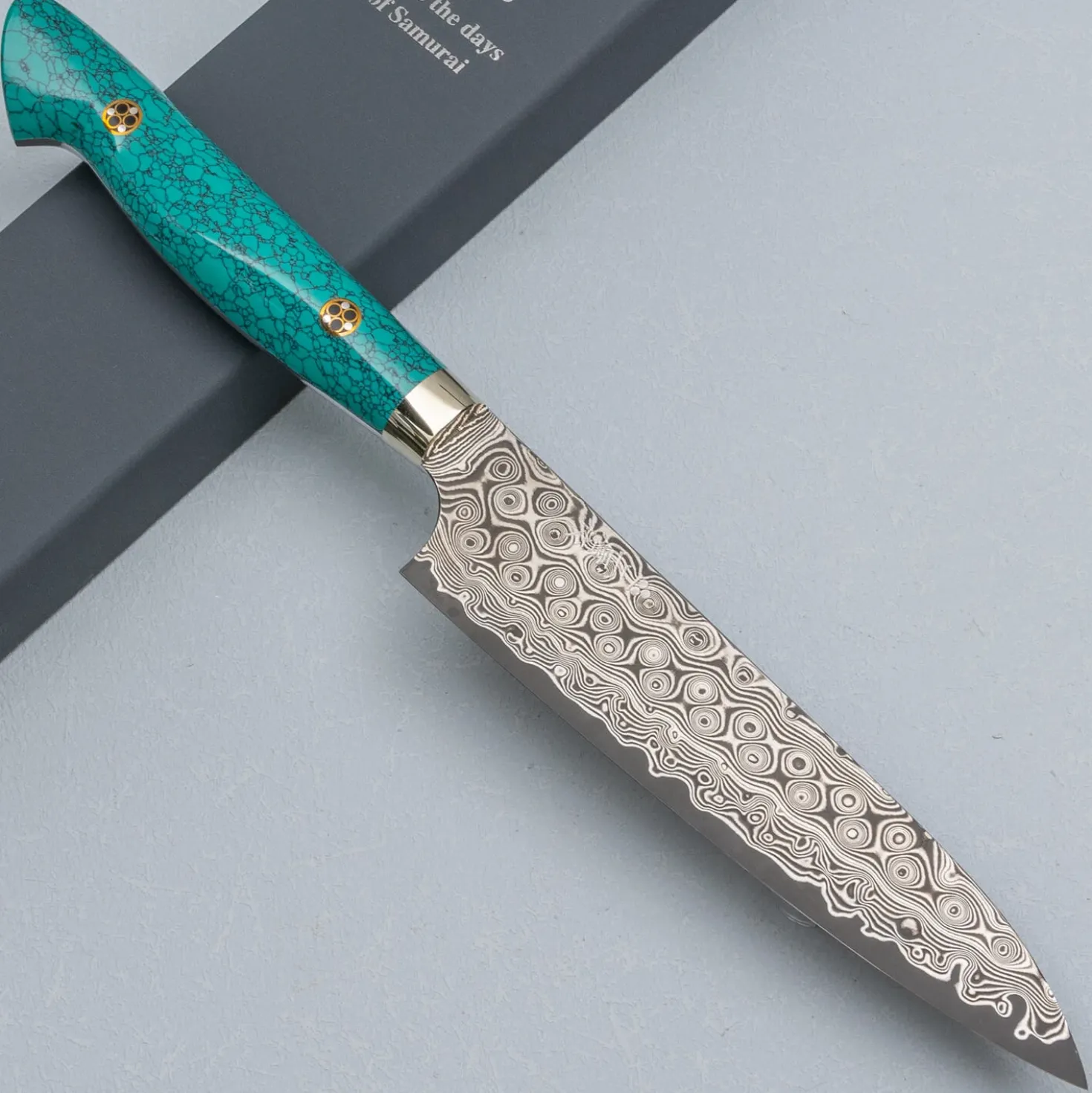 Nigara SG2 Damast Premium Turquoise Petty 15 cm