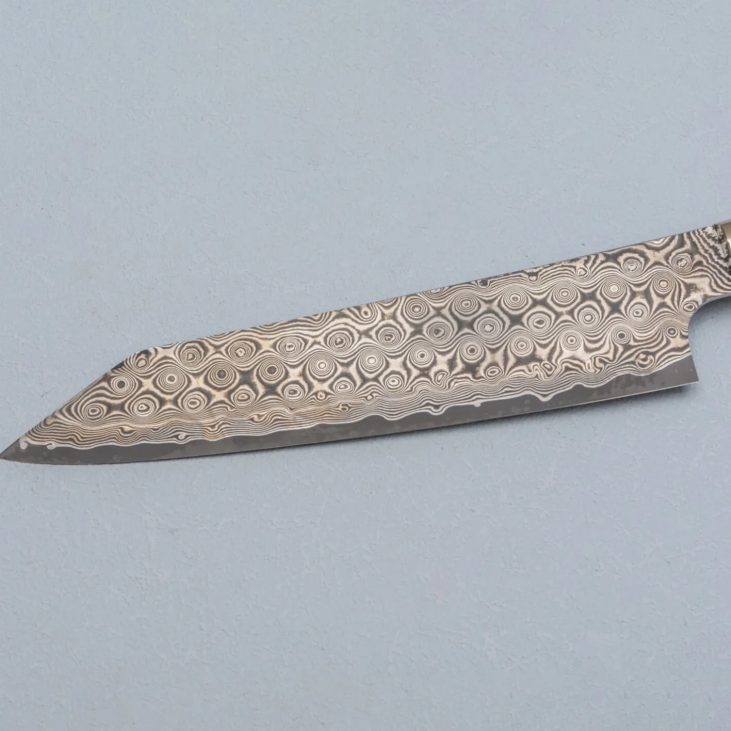 Nigara SG2 Damast Premium Turquoise Kiritsuke Petty 15 cm