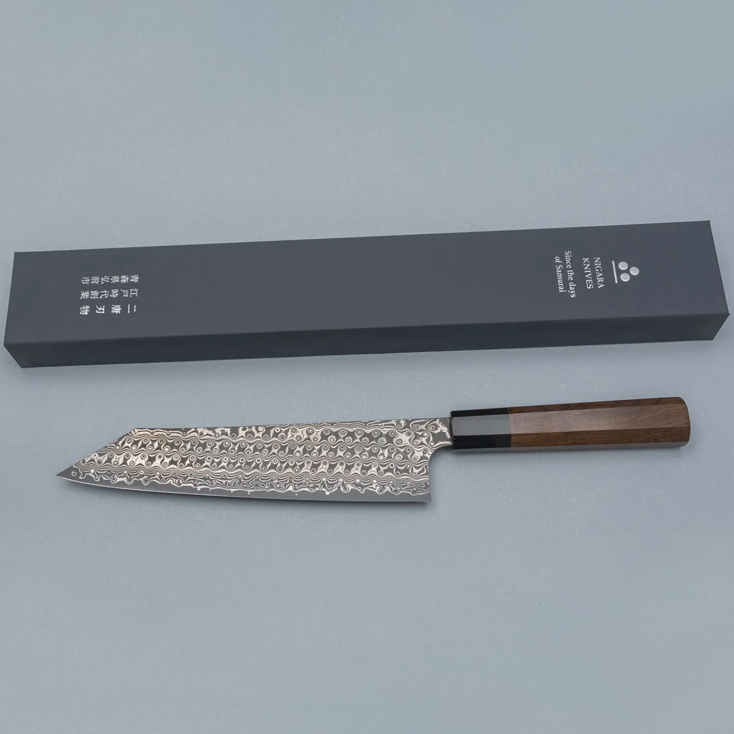 Nigara SG2 Damast Walnut Kiritsuke 24cm