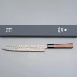 Nigara SG2 Damast Walnut Kiritsuke Sujihiki 25.5 cm