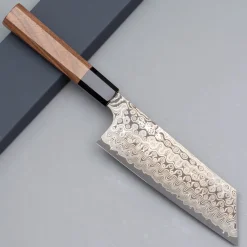 Nigara SG2 Damast Walnut Nakiri K-tip 18 cm