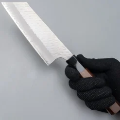 Nigara SG2 Migaki Tsuchime Walnut Nakiri K-tip