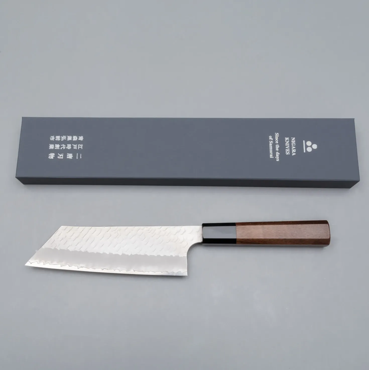 Nigara SG2 Migaki Tsuchime Walnut Nakiri K-tip
